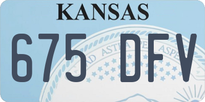 KS license plate 675DFV