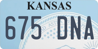 KS license plate 675DNA