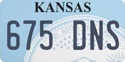 KS license plate 675DNS