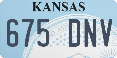 KS license plate 675DNV