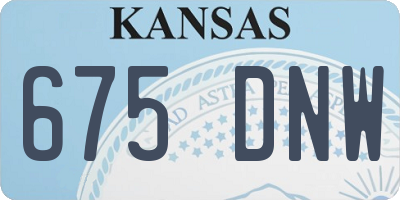 KS license plate 675DNW