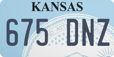 KS license plate 675DNZ