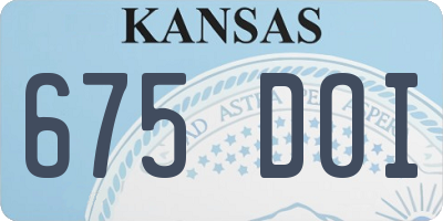 KS license plate 675DOI