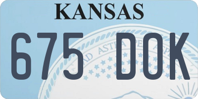 KS license plate 675DOK
