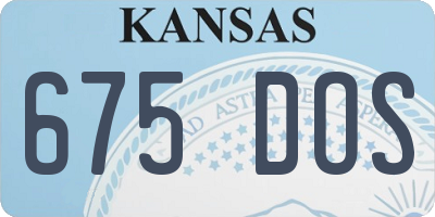 KS license plate 675DOS