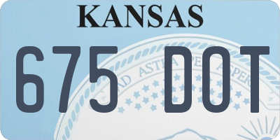 KS license plate 675DOT