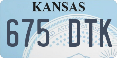 KS license plate 675DTK