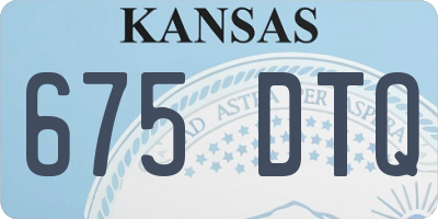 KS license plate 675DTQ