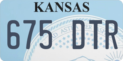 KS license plate 675DTR