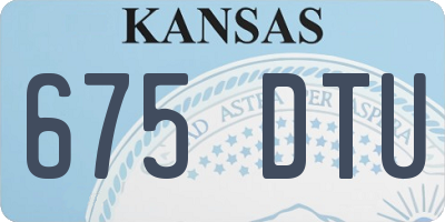 KS license plate 675DTU