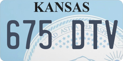 KS license plate 675DTV