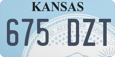 KS license plate 675DZT