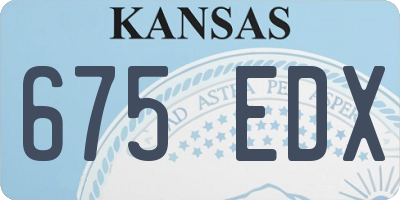 KS license plate 675EDX