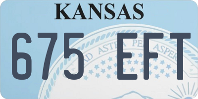 KS license plate 675EFT