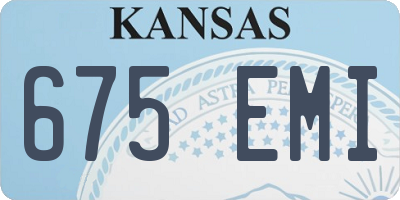KS license plate 675EMI