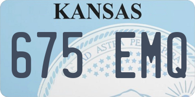 KS license plate 675EMQ