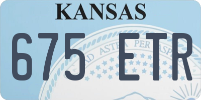 KS license plate 675ETR