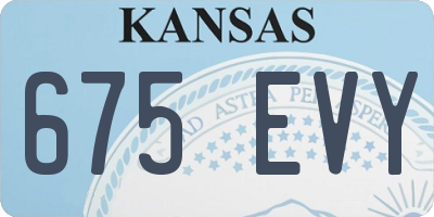KS license plate 675EVY