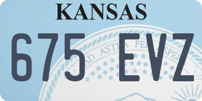 KS license plate 675EVZ