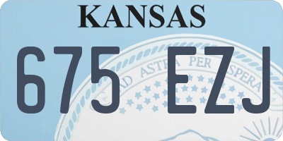 KS license plate 675EZJ