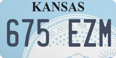KS license plate 675EZM