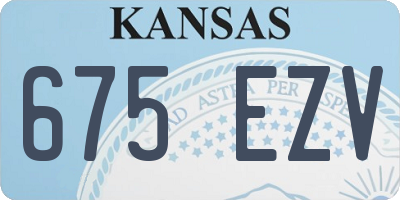 KS license plate 675EZV