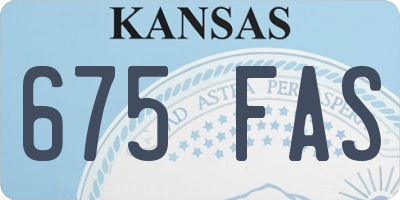 KS license plate 675FAS