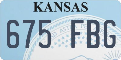 KS license plate 675FBG
