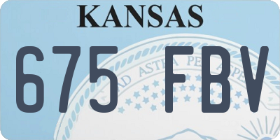 KS license plate 675FBV
