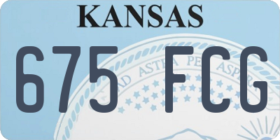 KS license plate 675FCG