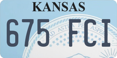 KS license plate 675FCI