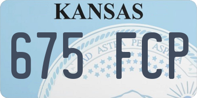 KS license plate 675FCP