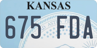 KS license plate 675FDA