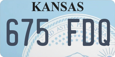 KS license plate 675FDQ
