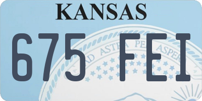 KS license plate 675FEI