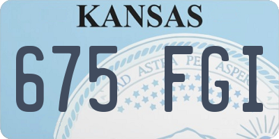 KS license plate 675FGI