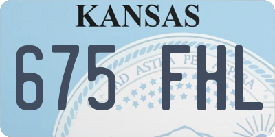 KS license plate 675FHL