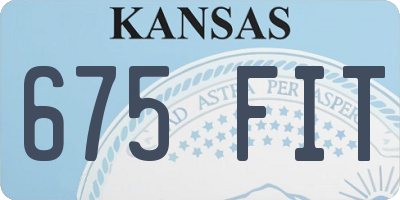 KS license plate 675FIT