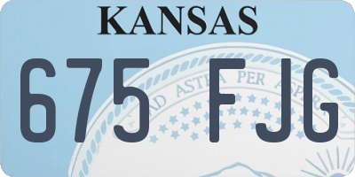 KS license plate 675FJG
