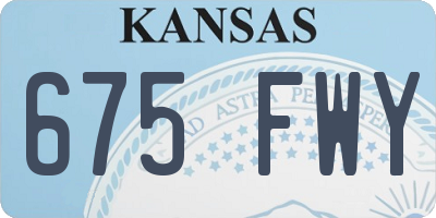 KS license plate 675FWY