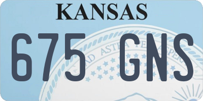 KS license plate 675GNS