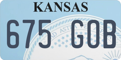 KS license plate 675GOB
