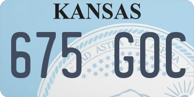 KS license plate 675GOC