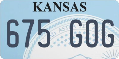 KS license plate 675GOG