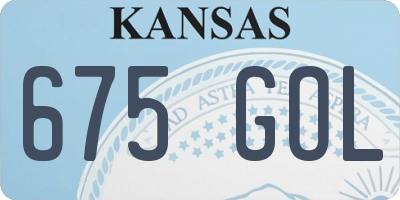KS license plate 675GOL