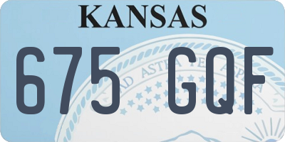 KS license plate 675GQF