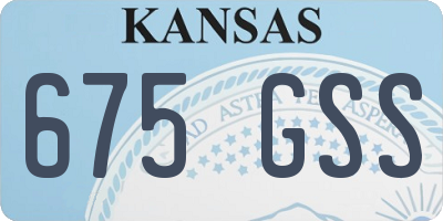 KS license plate 675GSS