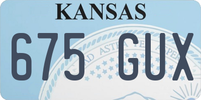 KS license plate 675GUX