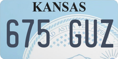 KS license plate 675GUZ