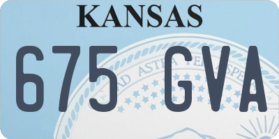 KS license plate 675GVA